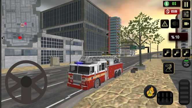 消防模拟卡车城市