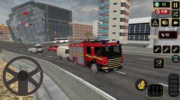 消防模拟卡车城市
